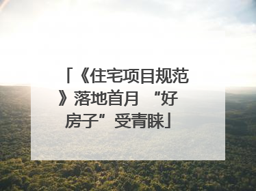 《住宅项目规范》落地首月 “好房子”受青睐