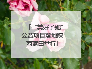 “美好予她”公益项目落地陕西蓝田举行