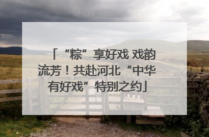 “粽”享好戏 戏韵流芳！共赴河北“中华有好戏”特别之约