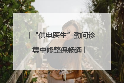 “供电医生”勤问诊 集中修整保畅通