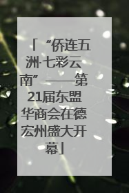 “侨连五洲·七彩云南”——第21届东盟华商会在德宏州盛大开幕
