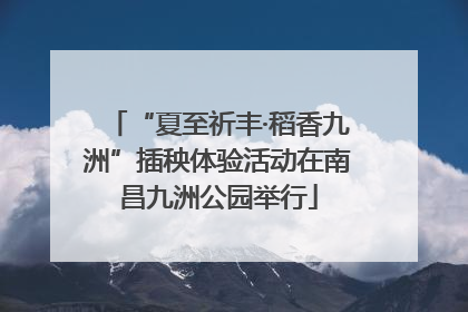 “夏至祈丰·稻香九洲”插秧体验活动在南昌九洲公园举行