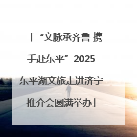 “文脉承齐鲁 携手赴东平”2025东平湖文旅走进济宁推介会圆满举办