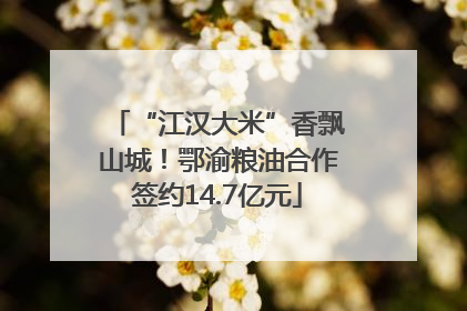 “江汉大米”香飘山城！鄂渝粮油合作签约14.7亿元