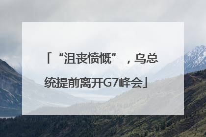“沮丧愤慨”，乌总统提前离开G7峰会