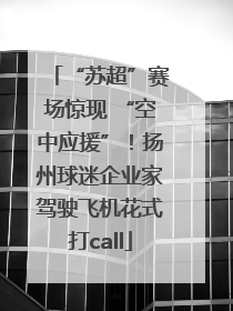 “苏超”赛场惊现 “空中应援”！扬州球迷企业家驾驶飞机花式打call