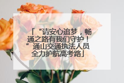 “请安心追梦，畅通之路有我们守护！”通山交通执法人员全力护航高考路