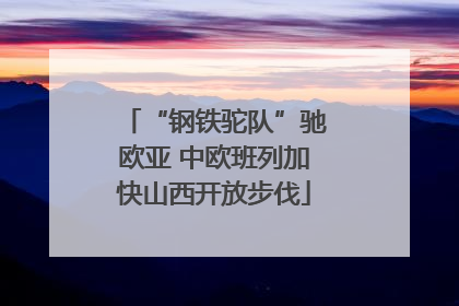 “钢铁驼队”驰欧亚 中欧班列加快山西开放步伐