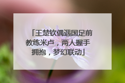 王楚钦偶遇国足前教练米卢，两人握手拥抱，梦幻联动