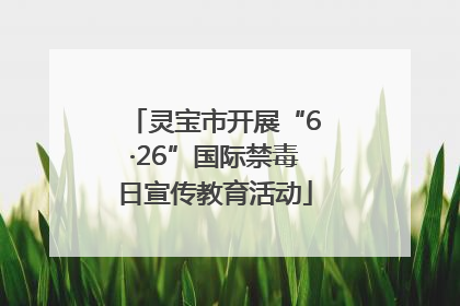 灵宝市开展“6·26”国际禁毒日宣传教育活动
