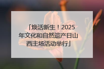 焕活新生！2025年文化和自然遗产日山西主场活动举行