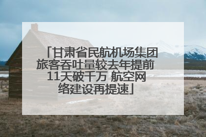甘肃省民航机场集团旅客吞吐量较去年提前11天破千万 航空网络建设再提速