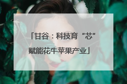 甘谷：科技育“芯”赋能花牛苹果产业