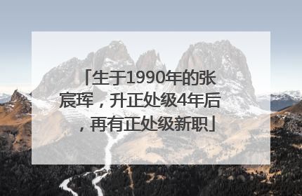 生于1990年的张宸珲，升正处级4年后，再有正处级新职
