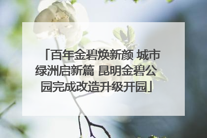 百年金碧焕新颜 城市绿洲启新篇 昆明金碧公园完成改造升级开园