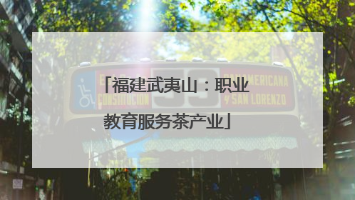 福建武夷山：职业教育服务茶产业