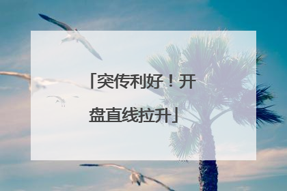 突传利好！开盘直线拉升