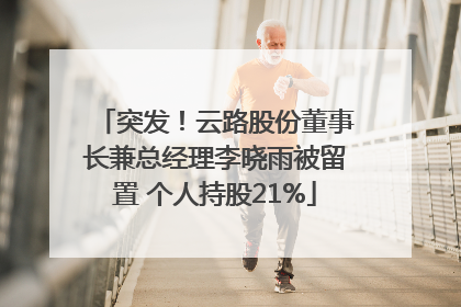 突发！云路股份董事长兼总经理李晓雨被留置 个人持股21%