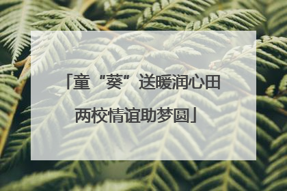 童“葵”送暖润心田 两校情谊助梦圆