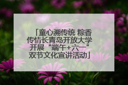 童心溯传统 粽香传情长青岛开放大学开展“端午+六一”双节文化宣讲活动