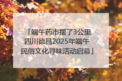 端午药市摆了3公里 四川德昌2025年端午民俗文化寻味活动启幕
