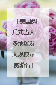 美国阅兵式当天多地爆发大规模示威游行