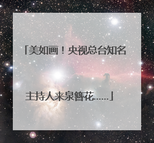 美如画！央视总台知名主持人来泉簪花……