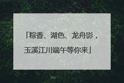 粽香、湖色、龙舟影，玉溪江川端午等你来