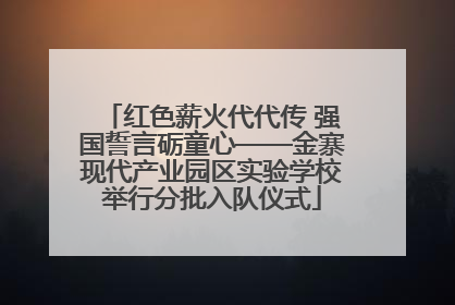 红色薪火代代传 强国誓言砺童心——金寨现代产业园区实验学校举行分批入队仪式