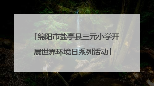 绵阳市盐亭县三元小学开展世界环境日系列活动