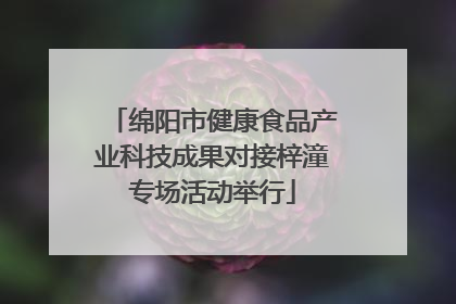 绵阳市健康食品产业科技成果对接梓潼专场活动举行