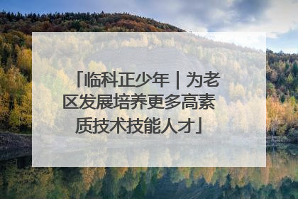 临科正少年｜为老区发展培养更多高素质技术技能人才
