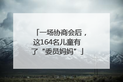 一场协商会后，这164名儿童有了“委员妈妈”