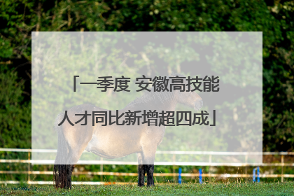 一季度 安徽高技能人才同比新增超四成