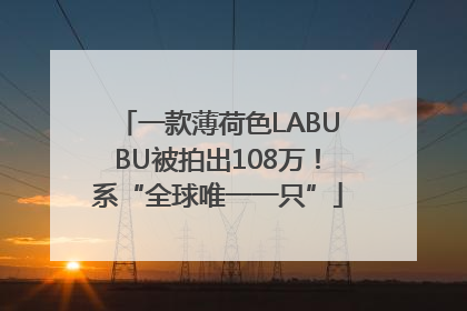一款薄荷色LABUBU被拍出108万！系“全球唯一一只”