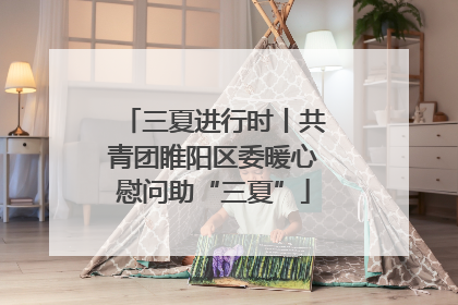 三夏进行时丨共青团睢阳区委暖心慰问助“三夏”