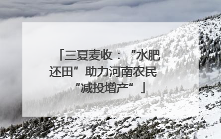 三夏麦收：“水肥还田”助力河南农民“减投增产”