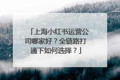 上海小红书运营公司哪家好？全链路打通下如何选择？