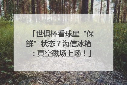 世俱杯看球星“保鲜”状态？海信冰箱：真空磁场上场！