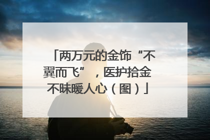 两万元的金饰“不翼而飞”，医护拾金不昧暖人心（图）