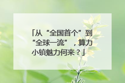 从“全国首个”到“全球一流”，算力小镇魅力何来？