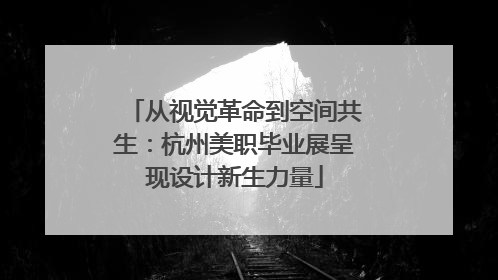 从视觉革命到空间共生：杭州美职毕业展呈现设计新生力量