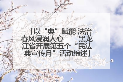 以“典”赋能 法治春风浸润人心——黑龙江省开展第五个“民法典宣传月”活动综述