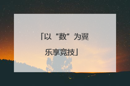 以“数”为翼 乐享竞技