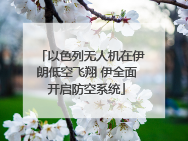 以色列无人机在伊朗低空飞翔 伊全面开启防空系统
