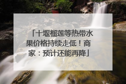 十堰榴莲等热带水果价格持续走低！商家：预计还能再降