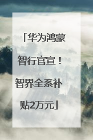 华为鸿蒙智行官宣！智界全系补贴2万元