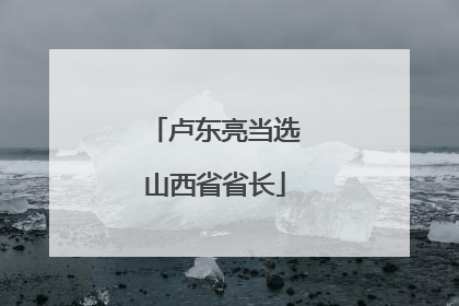 卢东亮当选山西省省长
