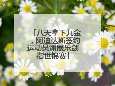 八天拿下九金，阿迪达斯签约运动员潘展乐剑指世锦赛