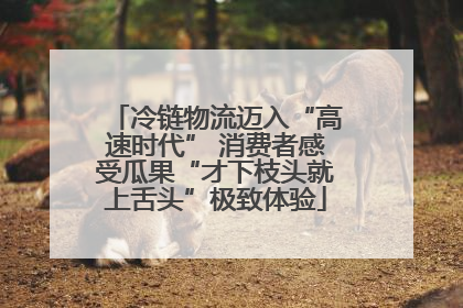 冷链物流迈入“高速时代” 消费者感受瓜果“才下枝头就上舌头”极致体验